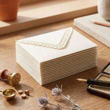 2/10/20pcs Lace Hollow Envelope Set With Self-Adhesive Wax Seal, High Quality Envelopes, Perfect For Wedding Party Invitations, Christmas Cards, Holiday Invitations - Cut-out Envelope Set - View 5
