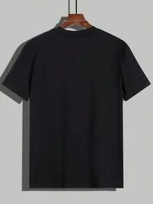 Casual Printed Design, Summer Sports Fashion, Featuring A "Spider" And Scorpion Pattern.This Comfortable And Versatile Men's T-Shirt Is Suitable For - 黑色 - 查看 2