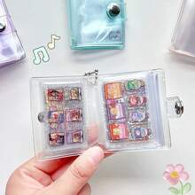 2 Inch Mini Photo Album, Cute Glitter Sticker Book, Semi-Transparent Sticker Storage Book, DIY Mini Ledger, Portable Sticker Book, Ledger Accessories, Suitable For Photo Album, 2 Inch Photo Card Storage, Sticker Storage, Scrapbooking - A - View 1