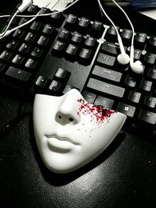 化裝舞會女士面具－全臉面具、半臉面具、手持道具、Cosplay服裝配件、主題造型穿搭、萬聖節派對道具、遊戲主題（隨機款式） - 彩色 - 查看 7