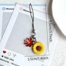 1 buah Gantungan Rantai Ponsel Motif Bunga Matahari, Aksesori Kecil Kreatif, Cocok Sebagai Hadiah, Gantungan Dekorasi Ponsel, Ornamen Liburan - MultiWarna - View 10