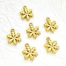 1/5pcs Snowflake Pendant, Suitable For DIY Necklace, Bracelet, Earring Christmas Winter Snowflake Decoration. Jewelry Making Accessories - Multicolor - View 7