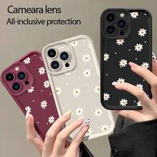Funda para teléfono: Funda con diseño de flores blancas y lunares, adecuada para iPhone 17, 17 Pro, 17 Pro Max, 15, 15 Pro, 15 Pro Max, 16, 16 Pro, 16 Pro Max, X y otros modelos, funda protectora suave a prueba de golpes que cubre todo el cuerpo. - Negro - Ver 6