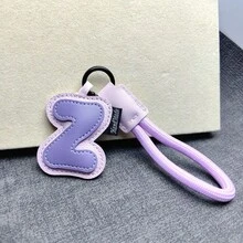 1pc PU Leather 3D 26 Letters Keychain Pendant Ornament, Women's Fashion Bag Backpack Charm With Round Ring Buckle - Suitable For Valentine's Day Gift Or Decoration - Multicolor - View 18