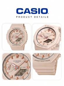 Casio G-SHOCK Watch Collection Nude Pink Octagon | Transparent Gold Square | Dark Metal Large Dial Unisex Shock-Resistant Waterproof Sports Watch - one-size - View 3