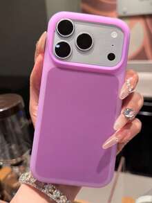 1 Buah Casing Ponsel Lembut dan Ramah Kulit dengan Lapisan Matte, Kompatibel dengan iPhone 17 Pro Max / 17 Pro, Perlindungan Penuh, 16 Pro Max, Anti-Selip, Tahan Kotoran, 15 Pro, Tahan Guncangan, 14 Pro / 13, Pelindung Baru - Purple - View 4