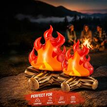 An Inflatable Flame Perfect For Decorating Camping Parties, Suitable For Both Indoor And Outdoor Use, A Simulation Campfire Perfect For Setting, And An Excellent Holiday Gift,Camping,Camping Decor - Multicolor - View 10