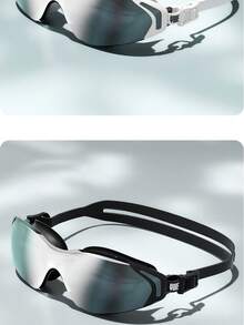 Unisex Anti-Fog Wide View Swimming Goggles For Adults, Silver - Multicolor - View 6