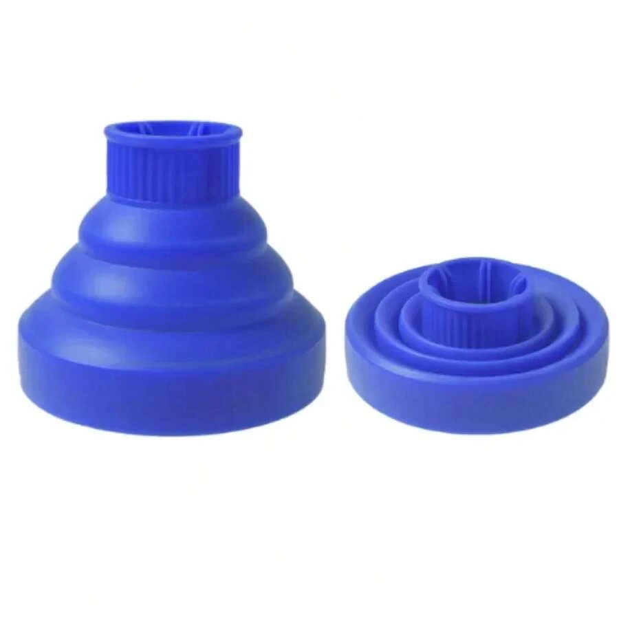 Herramienta de peinado de silicona, difusor universal para rizos, cubierta para secador de pelo, secador de rizos. - Azul - Ver 1