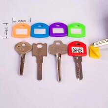 10pcs/Pack, Multiple Colors Available, With Labels, 2.8cm/1.1in Retractable Key Identifiers, Suitable For Most Keys, Soft Touch Key Covers, With Identification Labels, Easy To Identify Door Keys - Fashionable, Easy To Install, Includes Blank And Pre-Printed Labels - Multiple Styles - View 12