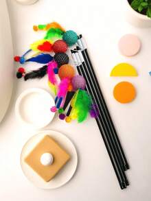 Cat Teaser Wand,Cat Feather Toy,Interactive Cat Toy,Relieve Boredom,Kitten Play Toy,Cat Exercise Toy,Bell Cat Toy - View 6