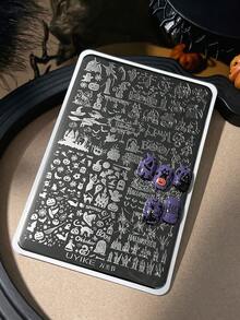 Halloween Nail Art Stamping Plates Pumpkin Skull Black Cat DIY Transfer Template Tool For Nail Salon - Multicolor - View 1