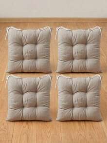 Made In Turkey Cushion 40*40 For Office & Garden & Kitchen Soft With Tie - Apricot - View 10