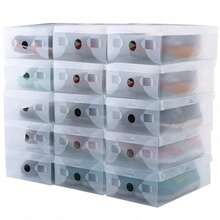 6 Pcs Large‑Capacity Stackable Plastic Shoe Boxes, Transparent Rectangular Shoe Storage Boxes, Dust‑Proof & Space‑Saving, Sturdy Durable Shoe Storage, Easy To Assemble & Disassemble, For Bedroom, Entryway, Household Shoe Storage & Organization - View 3