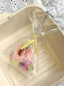 Cute Summer Fruit Bag Keychain, Sweet Strawberry Pendant For Girls, Bag & Phone Charm. Parts Color And Quantity Shipped Randomly. - Silver - View 13