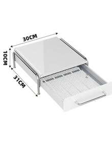 1pc Multifunctional Kitchen Storage Box With Pull-Out Drawers, Hollow Draining Countertop Storage Box, Holds Coffee Machine, Capsules, Tea Bags, Rice Cookers, Tableware And Condiments For Neat Kitchen Counter Arrangement - Coffee Capsule Holder - View 10