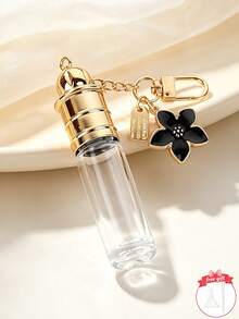 10ml Refillable Roller Empty Perfume Bottle And Free Gift, Clear Glass Travel Perfume Vial With Roller Ball, Decorative Flower Charm Keychain, Leakproof Portable Oil Sample Dispenser, Travel Essential Items, Perfume Travel Refillable, Travel Bottles - View 11