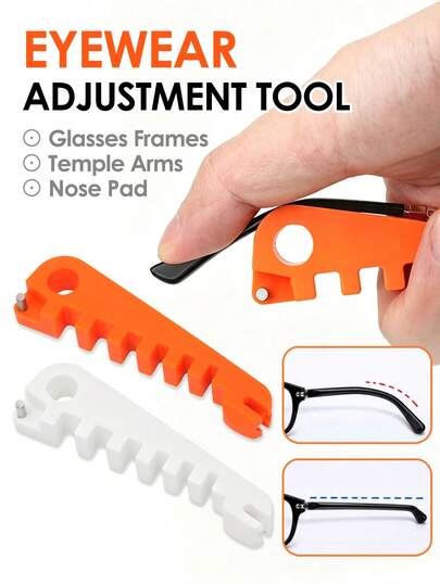 2PCS Multi-Function Eyeglass Frame Adjustment Repair Tool Kit, Professional Frame Bender For Precise Temple Arms & Nose Pads Curvature, Portable Optician Grade Tool For DIY Home Eyeglasses Fashion Glasses Repair & Daily Maintenance