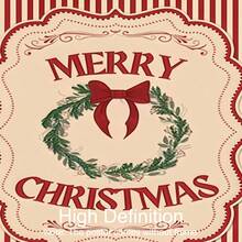 Set Of 1 Vintage Christmas Candy Cane Canvas Wall Art | Traditional Holiday Decor For Living Room Frameless/Framed - A - View 5