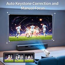 2026 Upgraded HY300 Mini Portable Projector, Smart Projector With Android System, Short Throw, WiFi6 + BT5.0, Native 1080P, Support/Decoding 4K, Suitable For Outdoor Camping And Home Heater - Hy300 - View 2