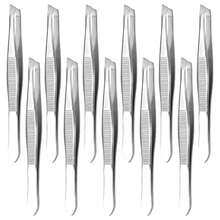 24PCS/12PCS Bulk Tweezers, 3.5 Inch Stainless Steel, Angled Tip | First Aid Tweezers Bulk, Suitable For Eyebrows, Clips And DIY Crafts; Lightweight, Suitable For Travel And Home Use - Multicolor - View 11