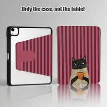 Striped, Cat And Other Pattern Painted Effect Tablet Protective Case, Built-In Pen Slot, With Stand, Suitable For Honor 8/9/10/X8/X8A/X9/X8Pro/X9Pro And Other Models/ MatePad Se 11 Inch/MatePad 11 Inch/11.5 Inch, MatePad Pro, Apple 10th/11th Generation 2025 (A16), Galaxy Tab A7/A9 And Other Popular Models - Style 22 - View 6