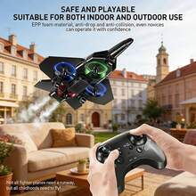 Kids Remote Control Airplanes & Jets - E72 Blue - View 3