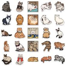 50pcs Original Cartoon Cute Kitten Stickers, Waterproof Decorative Decals For Notebook, Phone Case, Luggage - Multicolor - View 4