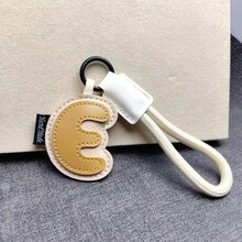 1pc PU Leather 3D 26 Letters Keychain Pendant Ornament, Women's Fashion Bag Backpack Charm With Round Ring Buckle - Suitable For Valentine's Day Gift Or Decoration - Multicolor - View 19