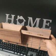 Estante de llaves montado en la pared con organizador de clasificación de correo, ganchos decorativos para llaves para entrada, pasillo, dormitorio, cocina, oficina, solución de almacenamiento para el hogar - Multicolor - Ver 11