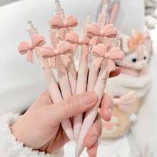 50pcs Bowknot Ballpoint Pens, Cute Pink Bowknot Design, Party Favors, Gift Pens, Party Supplies - Multicolor - View 2