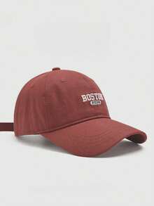 1pc Boston 1630 Embroidered Baseball Cap, Classic Vintage Washed Dad Hat, Lightweight Breathable Adjustable Unisex Summer Hat, Suitable For Travel And Casual Daily Wear - A - View 12
