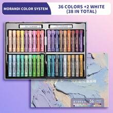 48 Colors Soft Oil Pastels Set, Macaron Crayons With Paper & Scraper, DIY Art Supplies For Kids, Drawing & Coloring, First Day Of School - Multicolor - View 16