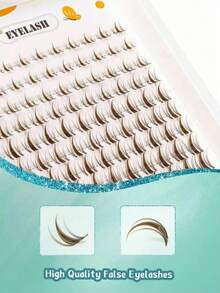 Spiky Eyelash Cluster Set Anime Style Eyelash Extension Kit 144pcs D-Curl Fine Eyelash Clusters 8-16mm Suitable For Beginners DIY At Home Create Realistic Eyelash Extension Effect In Minutes - C - View 6