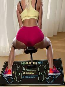 1PC Non-Slip Squat Training Mat, Hip Muscle Butt Lift Training Mat, Squat Assist Training Mat, Kettlebell Weightlifting Squat Mat, Home Fitness Squat Training Mat, Beginner Squat Assist Training Mat, Helps Improve Exercise Efficiency, Non-Slip Wear-Resistant Dirt-Resistant, Soft And Elastic, Easy To Clean And Store, Suitable For Gym Workouts, Home Exercise, Indoor/Outdoor Activities, Also Suitable For Yoga - Multicolor - View 5