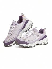Skechers D'Lites Retro Chunky Dad Shoes Thick Sole Platform Sneakers - Mauve Purple - View 1