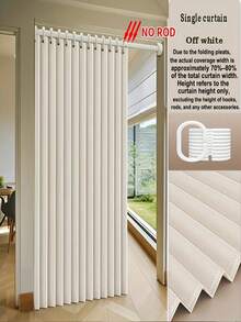 Invisible Folding Door Curtain, Thickened Summer Air Conditioner Cold Air Block, Bedroom Kitchen Partition Curtain, No Drilling Required, Home Use - Multicolor - View 5