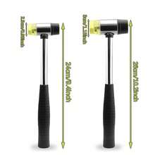 KLONKEE Double-Sided Soft Hammer With 2 Replacement Heads, Black Plastic Rubber-Coated Non-Slip Handle, Dual Interchangeable Rubber Hammer Heads, Suitable For Repair, Jewelry Processing, Woodworking Carving, Handmade DIY, Home Decor And More Portable Hand Tool - Double-sided Tape Hammer - View 6