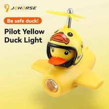 Luz Delantera para Bicicleta Yellow Duck, Luz para Ciclismo Nocturno, Ciclismo de Montaña y Carretera, Equipo de Ciclismo, Luz de Avión - Negro - Ver 2