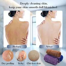 1/ 3 Pieces African Net Sponge With Handles Long African Exfoliating Net Washcloth Bath Sponge Net Cloth Wash Net Body Back Scrubber For Shower Loofah, Shower Cap, Exfoliating Glove, Bath Accessories - Multicolor - View 7