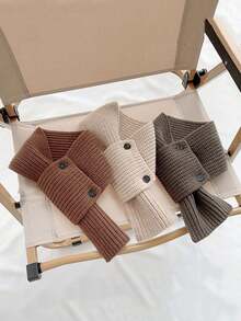 Children's Knitted Winter Scarf, Unisex, Warm Wool Material - Multicolor - View 3
