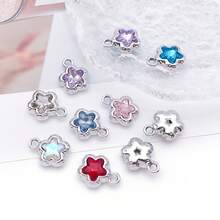 5/10pcs Five Pointed Star Rhinestone Charms Faceted Crystal Star Pendant Charms For DIY Bracelet Necklace Earring Jewelry Making Findings - Multicolor - View 3