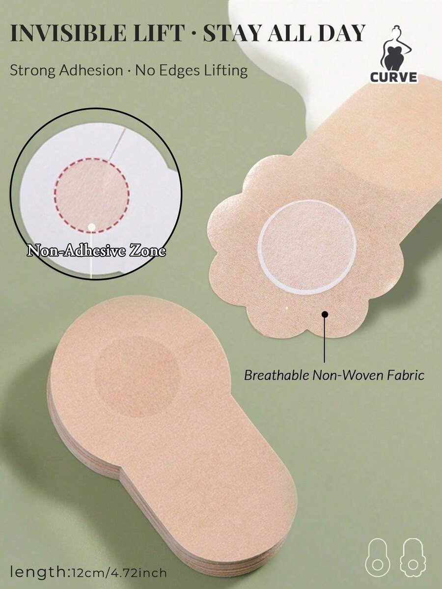 40 buah Bantalan Pengangkat Payudara Sekali Pakai 10cm | Kain Non-Woven, Cocok untuk Musim Panas, Sesuai untuk Cup A/B/C - Krem - View 1