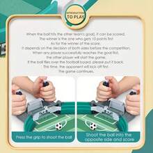 Juego de Futbolín para Dos Jugadores, Juego de Mesa Educativo Interactivo para Padres e Hijos, Mesa de Fútbol de Mesa - Blanco - Ver 4