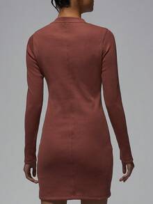 Nike Authentic JORDAN Women's Fitted Slit Stand Collar Knit Dress HF9478-231 - HF9478-231 - View 2