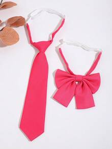 2pcs Women's Fashion Versatile School Style JK Bow Tie Collar Set, Suitable For Shopping, Travel, School, Dating And Daily Wear - Multicolor - View 12