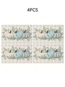 1pc/4pcs/6pcs,Autumn Pumpkin Table Placemats,Rectangular Tablecloth,Washable,Suitable For Family Dinner,Coffee Table,Durable Kitchen And Dining Room Decor,Table Decoration Party And Scene Decoration,Home Decor - Multicolor - View 11