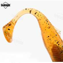 SeaKnight 4pcs Soft Paddle Tail Swim Bait, 100mm 6g Scented Minnow Lure With 3D Realistic Eyes, Suitable For Jig Head, Texas Rig, Wacky Rig, Freshwater And Saltwater Bass Trout Fishing Accessories - Multicolor - View 5