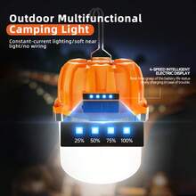 1pc Ultra Bright Rechargeable LED Emergency Light Pumpkin Shaped Camping Lantern Long Battery Life Tent Light Suitable For Home Outdoor Night Market - A - View 2