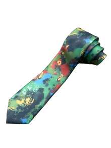 1pc Disco Elysium The Final Cut Themed Tie, Game-Inspired Cosplay Accessory, Fashionable And Novel Tie Suitable For Daily Wear And Collection Display - Green - View 7